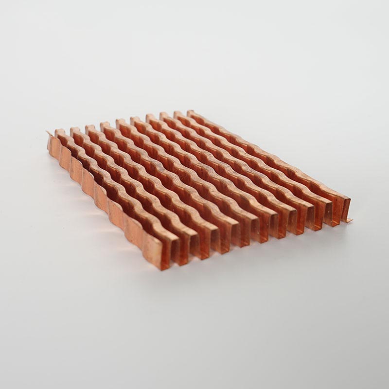 Copper Folded Fin Stamping Heatsink Copper Folded Fin Stamping Heatsink