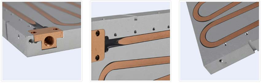 Liquid Cooling Plate Details Алюминиевый радиатор с охлаждающей пластиной для жидкостного охлаждения